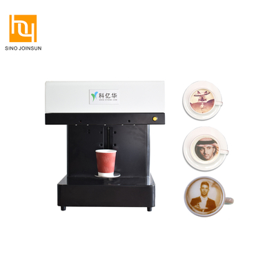 طابعة ثلاثية الأبعاد رقمية محمولة للكيك / القهوة HY3422 مع حبر ملون كامل صالح للأكل